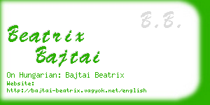 beatrix bajtai business card